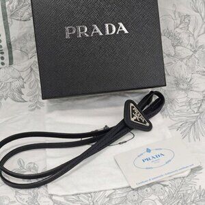 Prada Saffiano Leather Bolo Tie Unisex